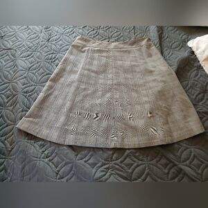 Covington A-Line Skirt in Taupe Plaid